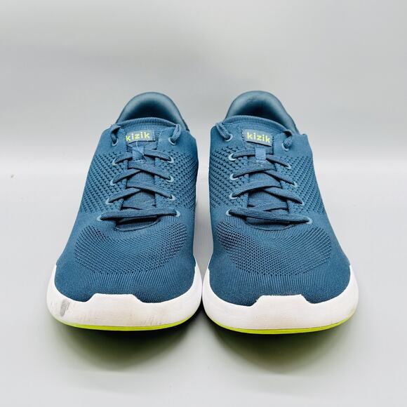 Kizik Shoes Mens 15 Blue Knit Lima Slip On Mesh Hands Free Walking Sneakers - Picture 5 of 12